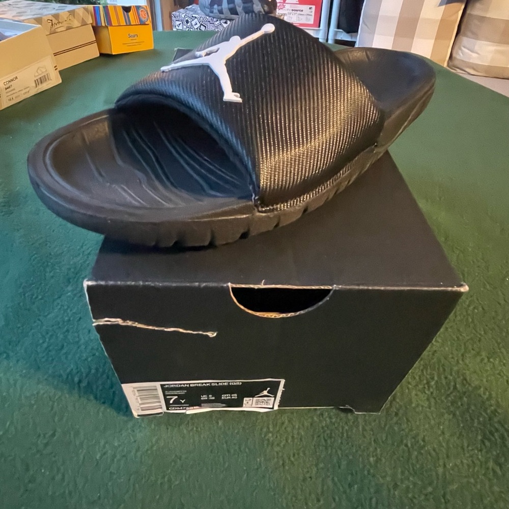 Black “JORDAN” Break Slide Sandals